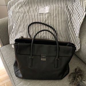Anya Hindmarch black leather tote